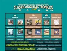 Tablet Screenshot of clasificadoselectronicos.com